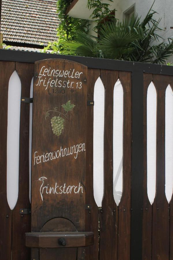 Feriengut Zum Trinkstorch Lejlighed Leinsweiler Eksteriør billede